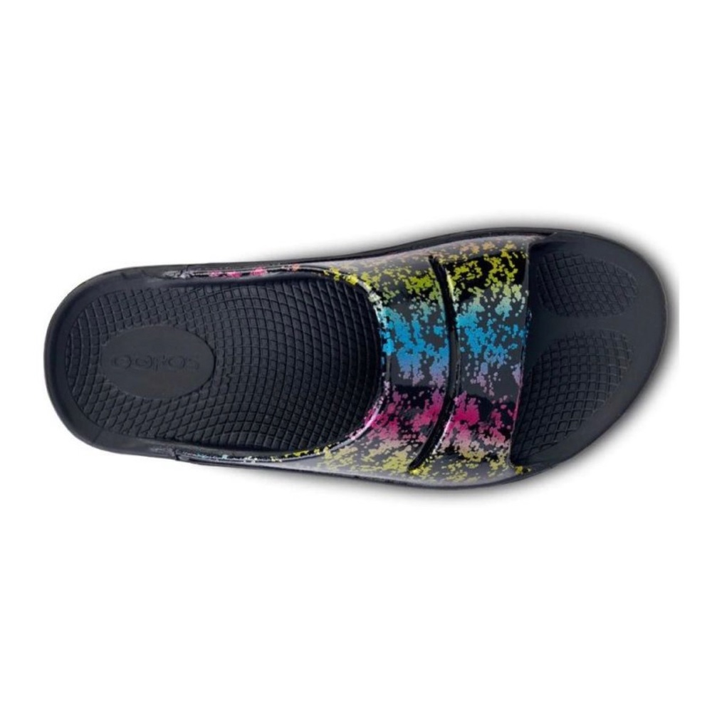 OOFOS OOahh Limited Sandals 80s Arcade Recovery Comfort Slide Size 6